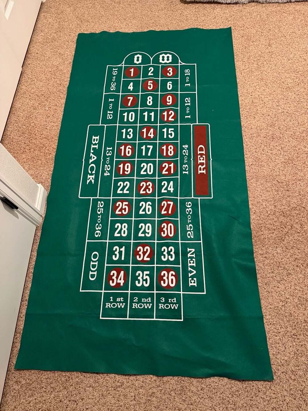 GSE Games & Sports Expert Casino Roulette Tabletop Layout Felt